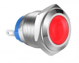 AVC Kontrollámpa Ledes 12-24V fémházas Piros