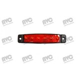 AVC LED Szélességjelző 12V piros, 6 ledes 96 mm hosszú
