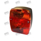 AVC Univerzális hátsólámpa 3 kamrás szögletes/enyhén ívelt