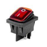 AVC Vízmentes kapcsoló ledes 12-24V Piros