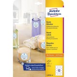 Avery L3416-10 60mm átmérőjű 120db-os fehér kör alakú öntapadó etikett (L3416-10)