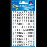 Avery Zweckform Avery 3720 betűk 2ív 26pt fehér fólián fekete matrica (151977)