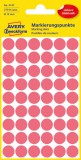 Avery Zweckform No. 3147 neon piros színű, 12 mm átmérőjű, öntapadó jelölő címke (jelölő pötty, jelölő pont) permanens ragasztóval - kiszerelés: 270 címke / csomag, 5 ív / csomag