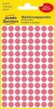 Avery Zweckform No. 3177 neon piros színű, 8 mm átmérőjű, öntapadó jelölő címke (jelölő pötty, jelölő pont) permanens ragasztóval - kiszerelés: 416 címke / csomag, 4 ív / csomag