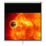 AVTEK vetítővászon 4:3 195x146,5cm, rolós, Video 200, fekete kerettel (1EVS24)