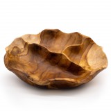 AW Sima Kerek Három Részleges Teakfa Tál - 30x5.5cm