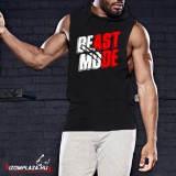 Awdis Beast mode- kapucnis ujjatlan póló (fekete)