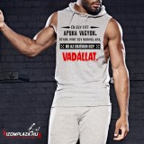 Awdis Én egy fitt apuka vagyok...- kapucnis ujjatlan póló (szürke)