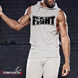 Awdis Fight- kapucnis ujjatlan póló (szürke)