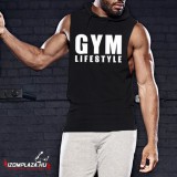 Awdis Gym lifestyle... kapucnis ujjatlan póló (fekete)