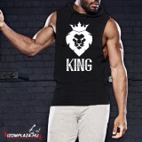 Awdis King- kapucnis ujjatlan póló (fekete)