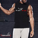 Awdis No pain no gain -  ujjatlan póló (fekete-piros)