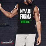 Awdis Nyári forma betöltése... kapucnis ujjatlan póló (fekete)