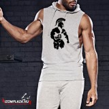 Awdis Spárta- kapucnis ujjatlan póló (szürke)