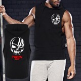 Awdis Train hard- ujjatlan, kapucnis póló (fekete)