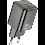 AWEI A WEI PD65-EU Hálózati Töltő 2 Type-C Aljzat 35 W, PD Gyorstöltő, Fehér ( )