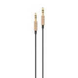 AWEI AUX-001 audió kábel 3.5mm jack - 3.5mm jack - fekete-arany színű
