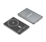 Awei PA-30 vésztöltő Type-C aljzat (5000mAh, 15W, wireless, MagSafe, PD gyorstöltő 3.0) SÖTÉTSZÜRKE