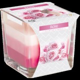 AWM Szivárványos Illatgyertya Üvegben-Rózsa