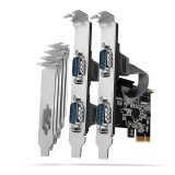 Axagon 4x soros port b&#337;vít&#337; kártya pcie (pcea-s4n)