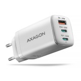 Axagon ACU-DPQ65W GaN hálózati töltő, 65W, USB-C PD, QC4, fehér