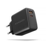 Axagon ACU-PQ45 GaN hálózati töltő, 45W, USB-C PD3.0, QC4, fekete