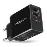 Axagon ACU-QS24 QC3.0 + 5V-1.2A hálózati töltő fekete (ACU-QS24)