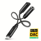 Axagon ADA-HCPD 0,1 M USB-C, 3.5 mm USB-C Fekete audio kábel