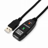 AXAGON ADR-205 aktív USB hosszabbító kábel 5m fekete