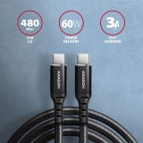 AXAGON BUCM-CM10AB HQ USB-C  USB-C Cable 1m Black