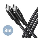 AXAGON BUCM-CM30AB HQ USB-C  USB-C Cable 3m Black