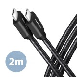 Axagon BUCM3-CM20AB USB kábel 2 M USB 3.2 Gen 1 (3.1 Gen 1) USB C Fekete