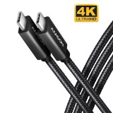Axagon BUCM32-CM05AB 0,5m Type-C PD 100W 4K HD fekete adat- és töltőkábel (BUCM32-CM05AB)