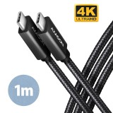 Axagon BUCM32-CM10AB Speed+ USB-C - USB-C adat- és töltőkábel 1m fekete (BUCM32-CM10AB) - Adatkábel