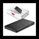 Axagon EE25-XA6 Aline külső ház (2,5", SATA, USB 3.0, fekete)