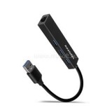AXAGON HMA-GL3A 3 portos USB3.2. Gen 2 fekete HUB Gigabit LAN porttal (HMA-GL3A)