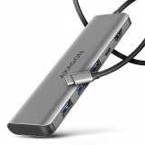 Axagon HMC-5H USB-C 3.2 Gen 1 hub 3x USB-A 4K HDMI PD 100W - Silber Vezetékes USB 3.2 Gen 1 (3.1 Gen 1) Type-C Ezüst
