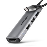 Axagon HMC-H3A USB-C 5Gbps STARTER 4in1 hub (HMC-H3A)