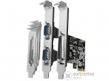 AXAGON PCEA-PSN PCIE vezérlő, 1x párhuzamos, 2x soros