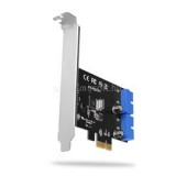 AXAGON PCEU-034VL 4 db belső USB3.2 portos 1 sávos PCI-Express kártya (PCEU-034VL)