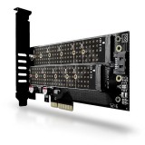 Axagon PCIE NVME+NGFF M.2 SSD adapter fekete (PCEM2-D) (PCEM2-D) - Bővítő kártyák