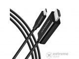 Axagon RVC-HI2C USB-C - HDMI 2.0 kábel, 1,8m, fekete
