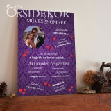 AZ ÉN MŰVÉSZNŐMNEK Ajándék tábla