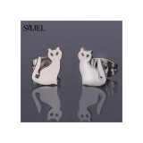 AZIZ Cicás nemesacél fülbevaló, ezüst színű II.