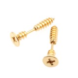 AZIZ Csavar fülbevaló nemesacél, arany színű