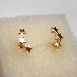 AZIZ Csillag nemesacél fülbevaló, arany színű