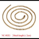 AZIZ Elegáns nemesacél nyaklánc, arany színű