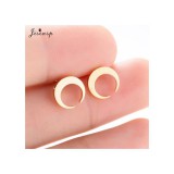 AZIZ Félhold nemesacél fülbevaló, arany színű