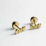 AZIZ Nemesacél FUCK beszúrós fülbevaló, arany színű