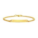 AZIZ Nemesacél gravírozható női karkötő - arany színű